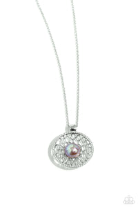 Wall Street Web Necklace (Silver, Pink)