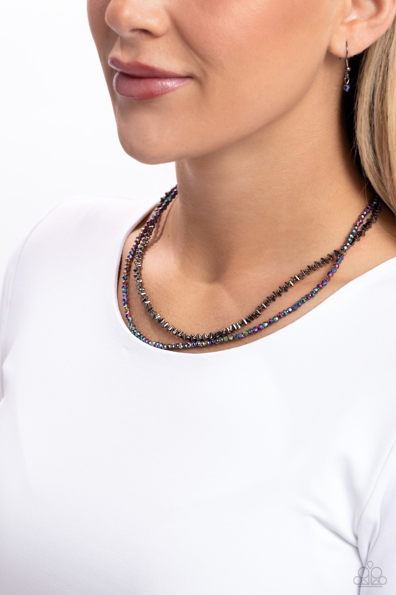 White-Collar Week Necklace (Black, Pink, Multi)