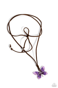 Winged Wanderer Necklace (Purple, Orange)