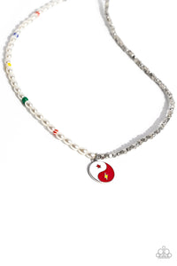 Youthful Yin and Yang Necklace (Red, Green, Black)