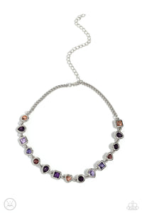 Abstract Admirer Choker (Multi, Green, Purple)