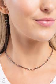 ADMIRABLE ACCENTS (PINK, COPPER) CHOKER