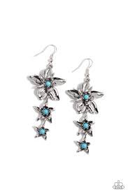 Tapered Tiers Earring (Red, Blue)