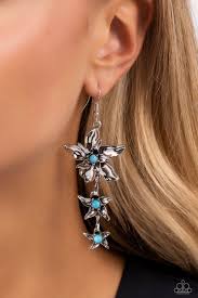 Tapered Tiers Earring (Red, Blue)