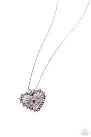 Flirting Ferris Wheel Necklace (Red, Pink)