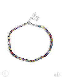 Adorable Anklet (White, Multi)