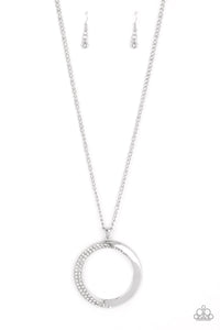 Encrusted Elegance Necklace (Multi, Silver)