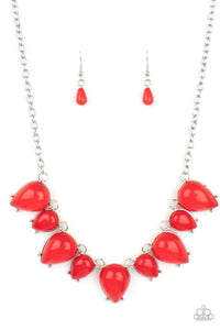 Pampered Poolside Necklace (Pink, Red)