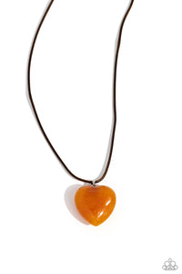 Serene Sweetheart Necklace (Purple, Orange)