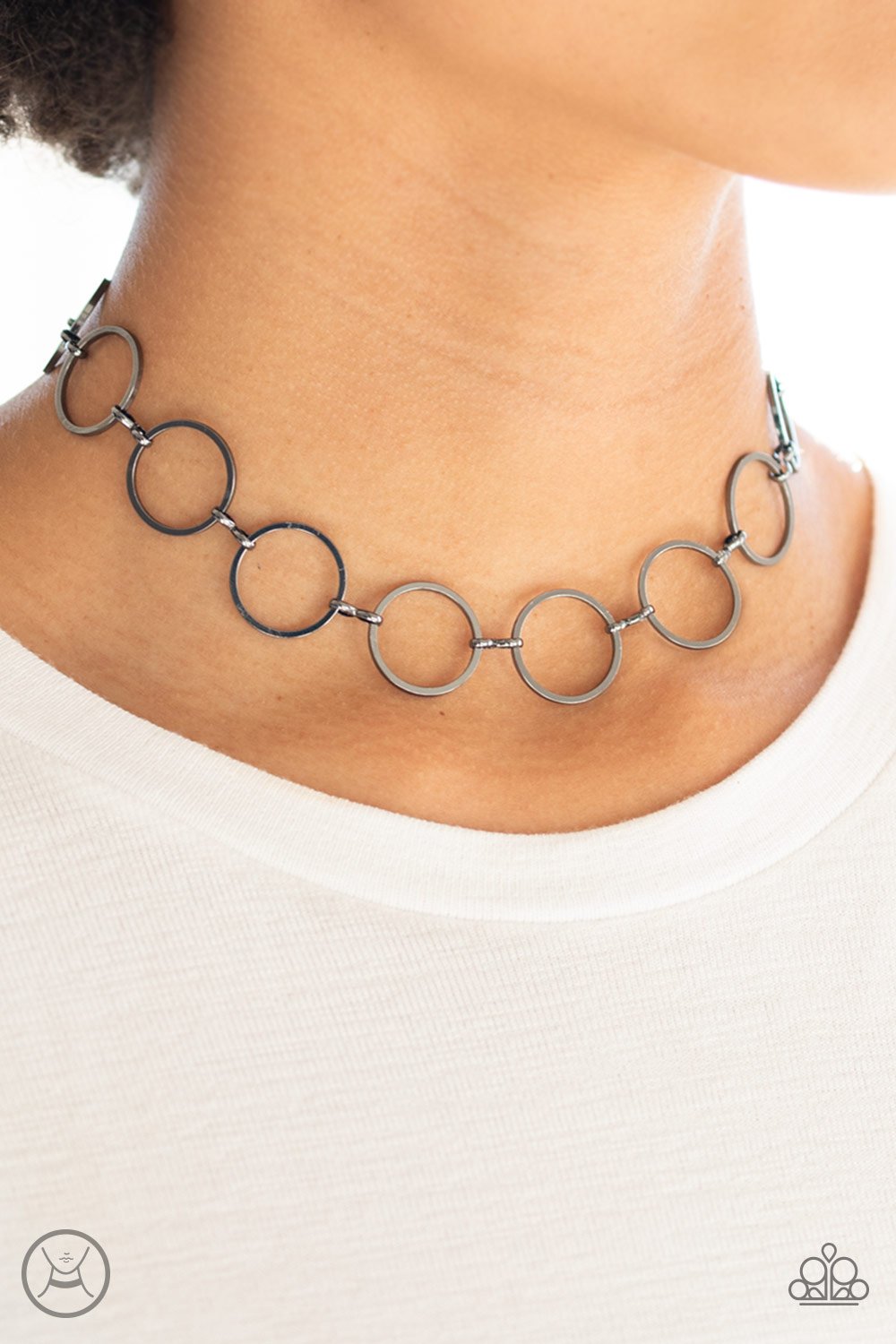 Retro Metro Choker Black Necklace