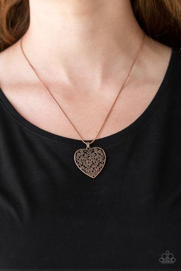 Look Into Your Heart Copper Necklace