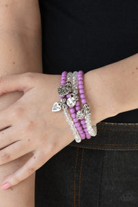 Colorfully Cupid Purple Bracelet