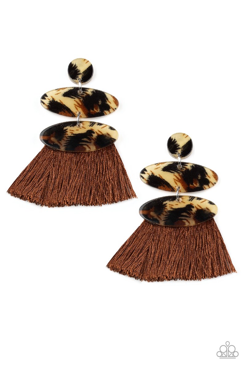 No One Likes A CHEETAH Brown Earring