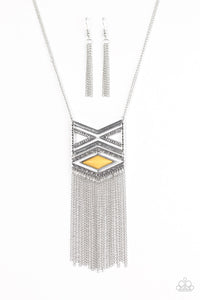 Tribal By Fire Yellow Necklace