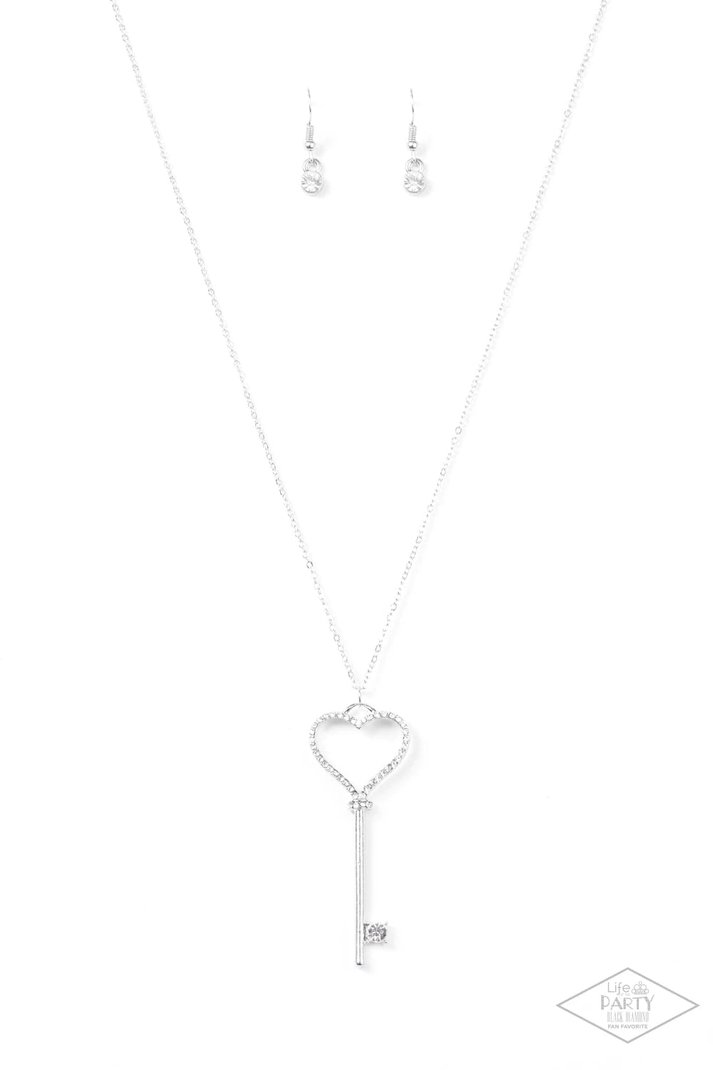 Love is Key White Necklace
