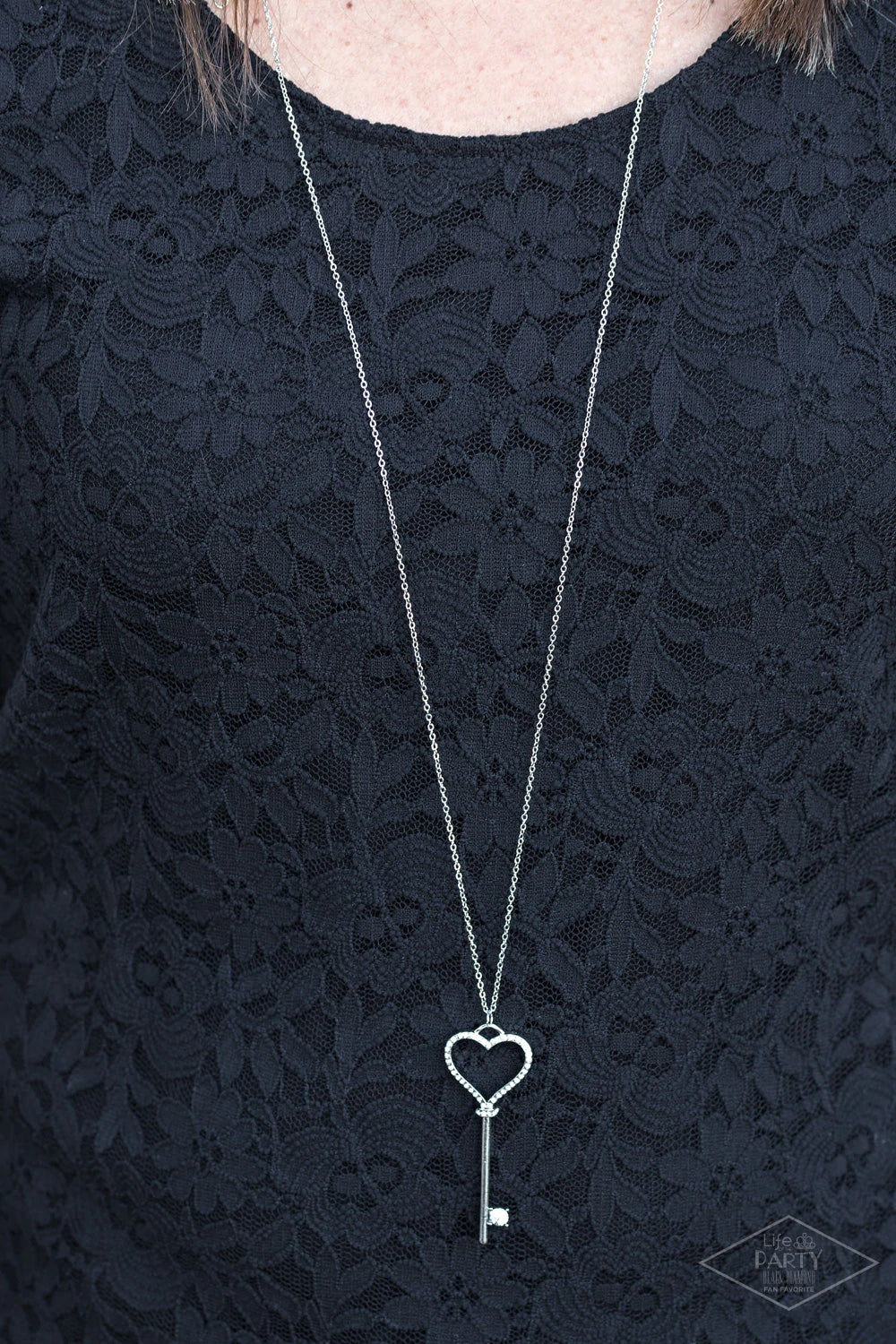 Love is Key White Necklace