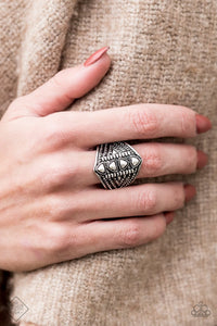 Texture Tracker Silver Ring