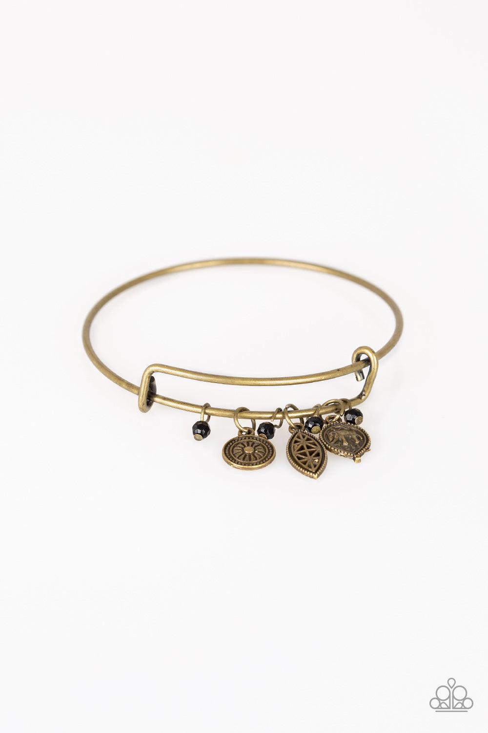 The Elephant In The Room Bracelet (Black, Brass)