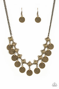 Walk The Plank Brass Necklace