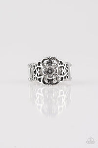 Fanciful Flower Silver Ring