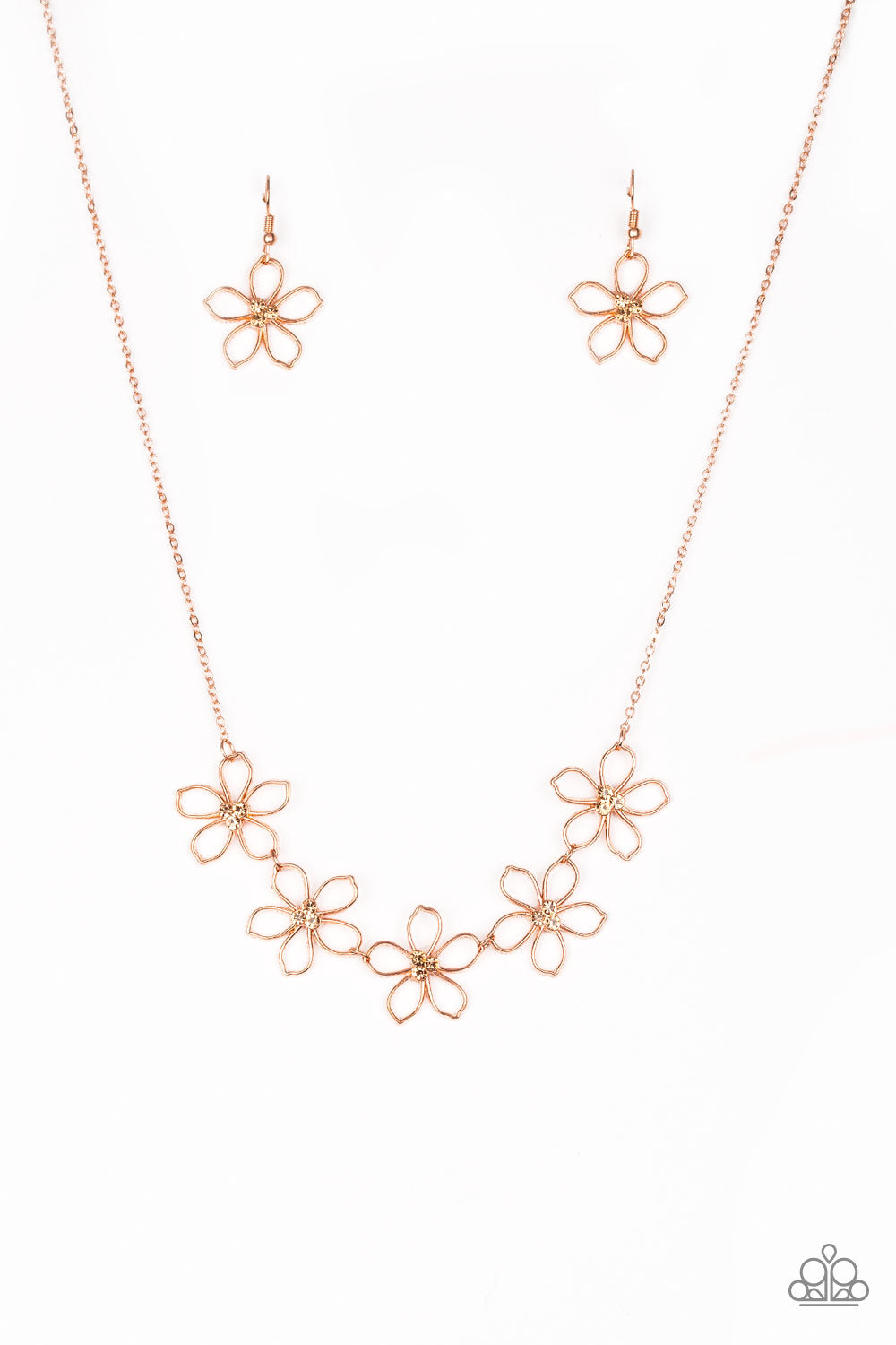 Hoppin Hibiscus Copper Necklace