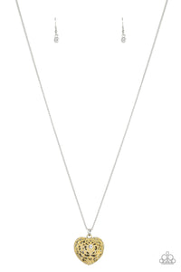 Love Is All Around Necklace (Brown, Silver, Yellow)