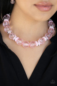 Bubbly Beauty Pink Necklace