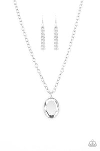 Light As HEIR Necklace (Silver, White)