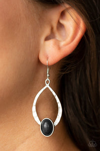 Pony Up Black Earring