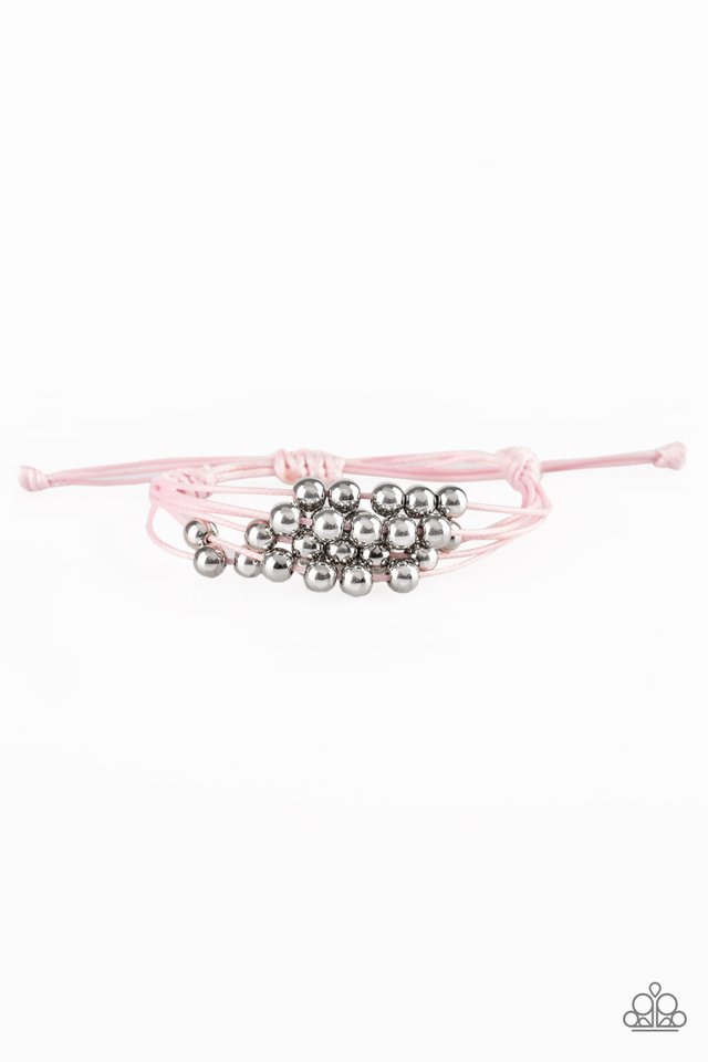Without Skipping A BEAD Pink Bracelet