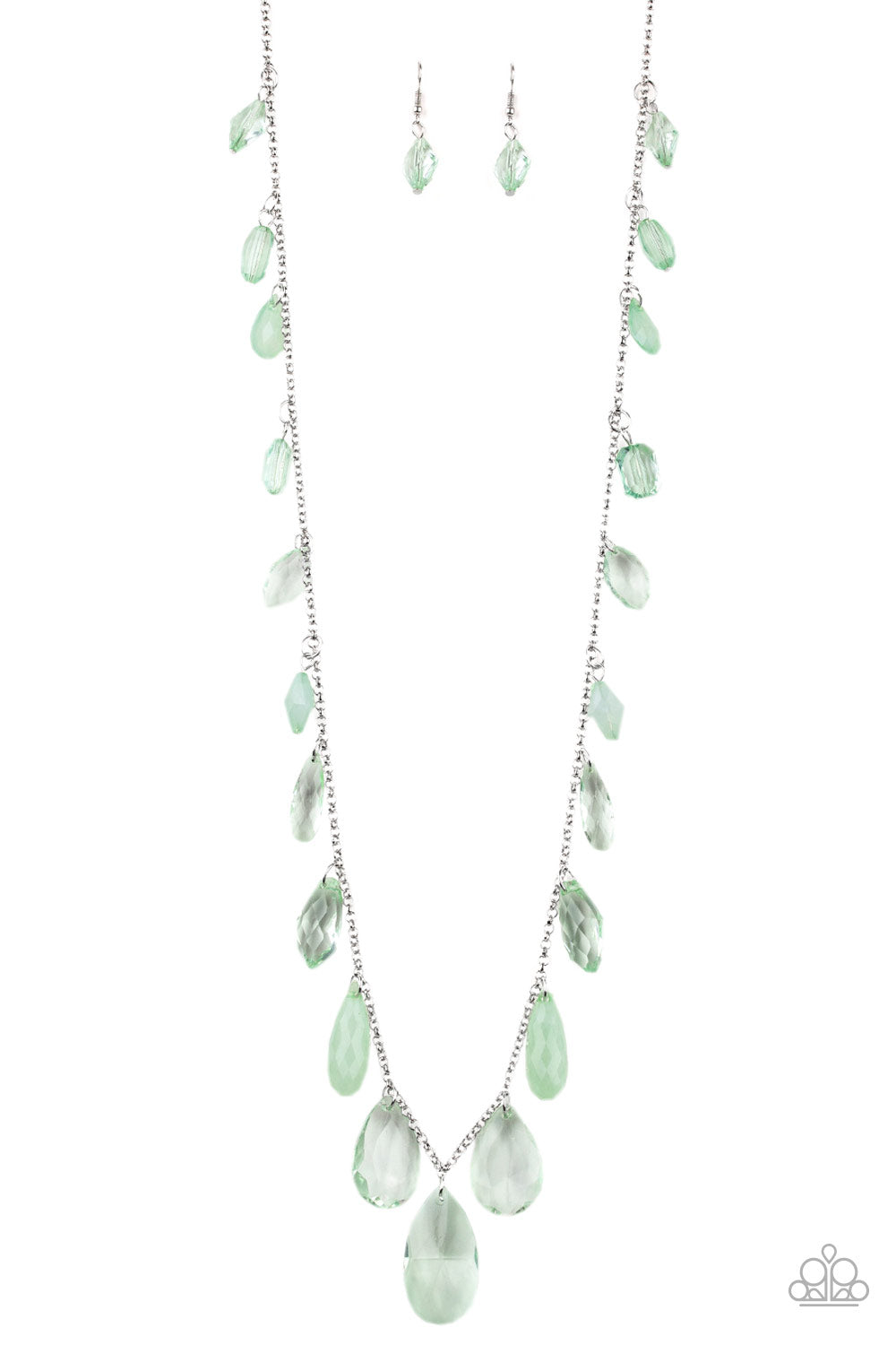 GLOW And Steady Wins The Race Green Necklace
