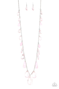 Glow and Steady Wins The Race Pink Necklace