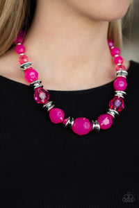 Dine and Dash Pink Necklace