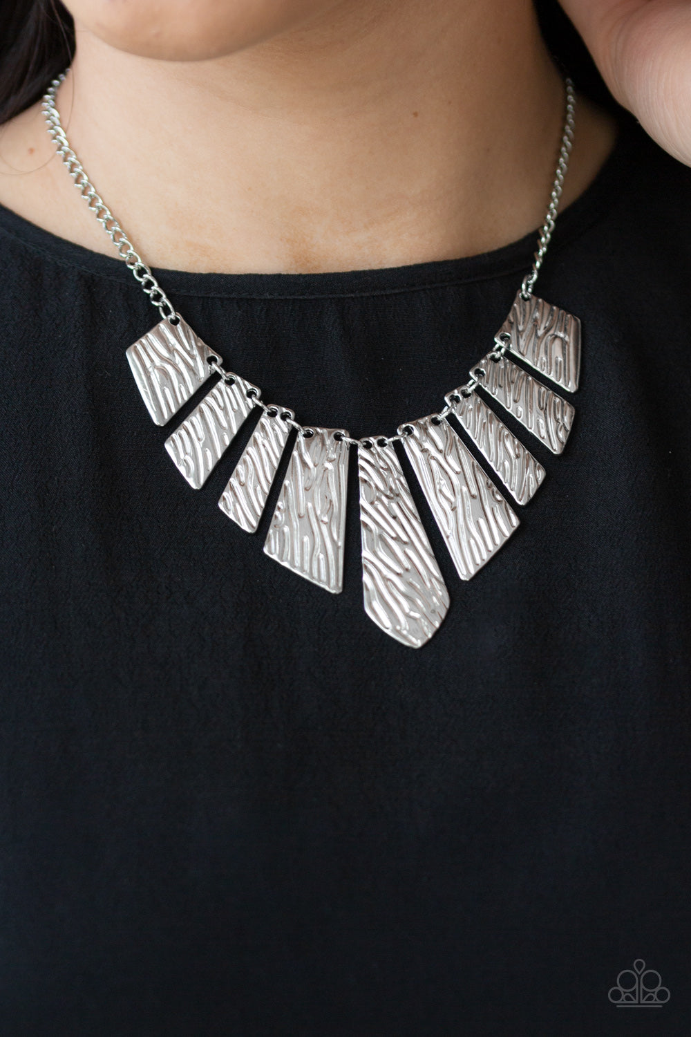 Texture Tigress Silver Necklace