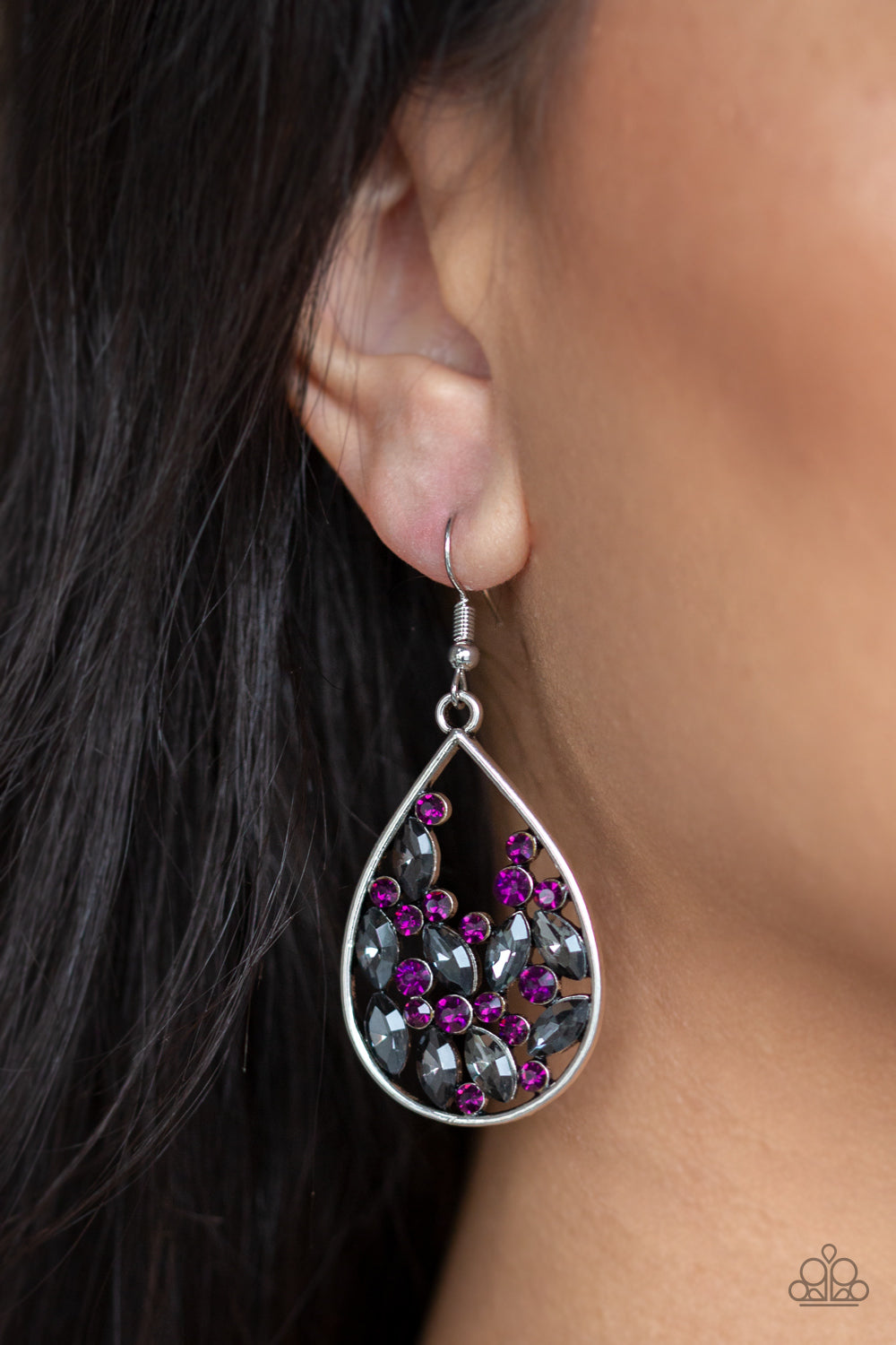 Cash or Crystal? Purple Earring