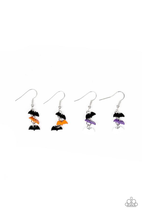 Starlet Shimmer Halloween Bat Multi Earring