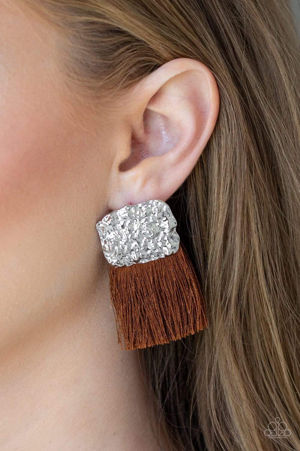 Plume Bloom Brown Earring