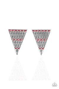 Terra Tricolor Post Red Earring