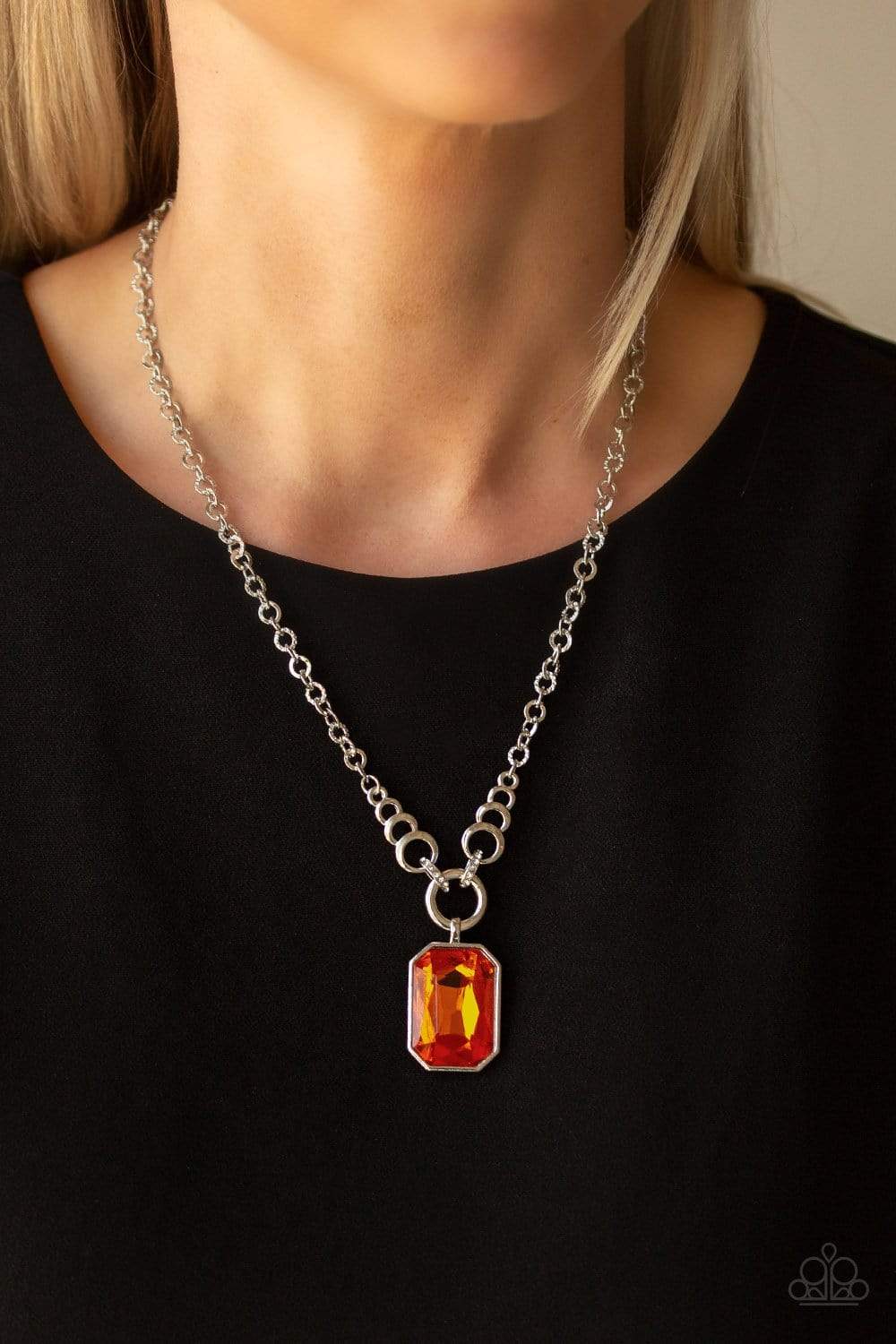 Queen Bling Orange Necklace