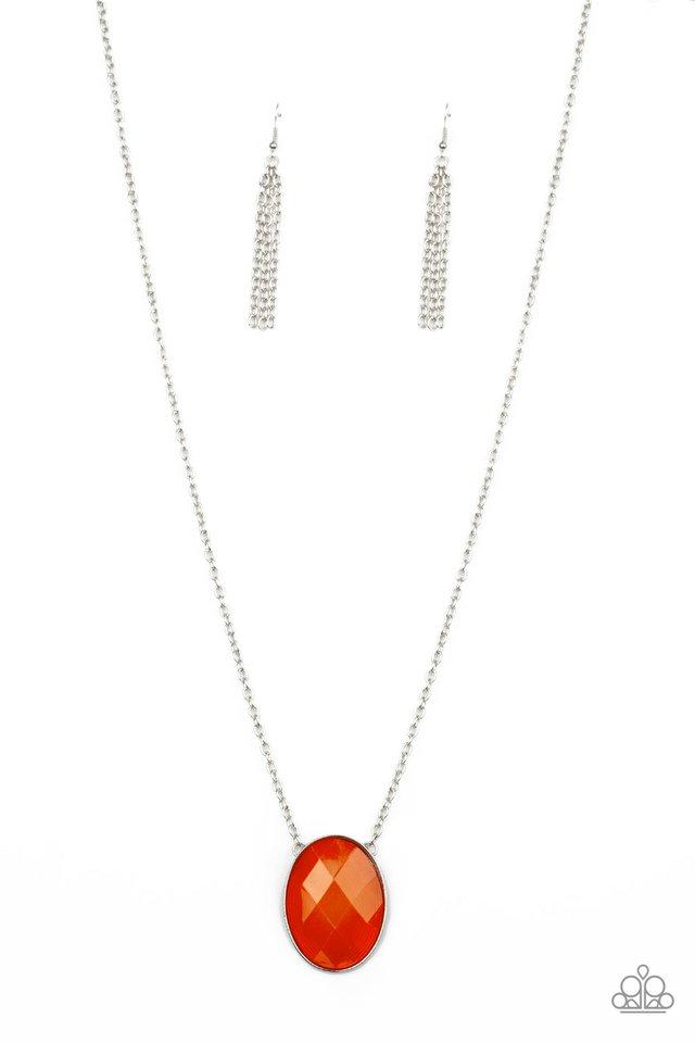 Intensely Illuminated Orange Necklace