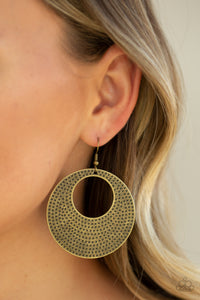 Dotted Delicacy Brass Earring