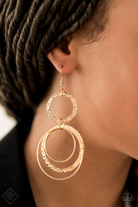 Eclipsed Edge Gold Earring