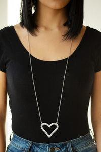 Pull Some HEART-strings White Necklace