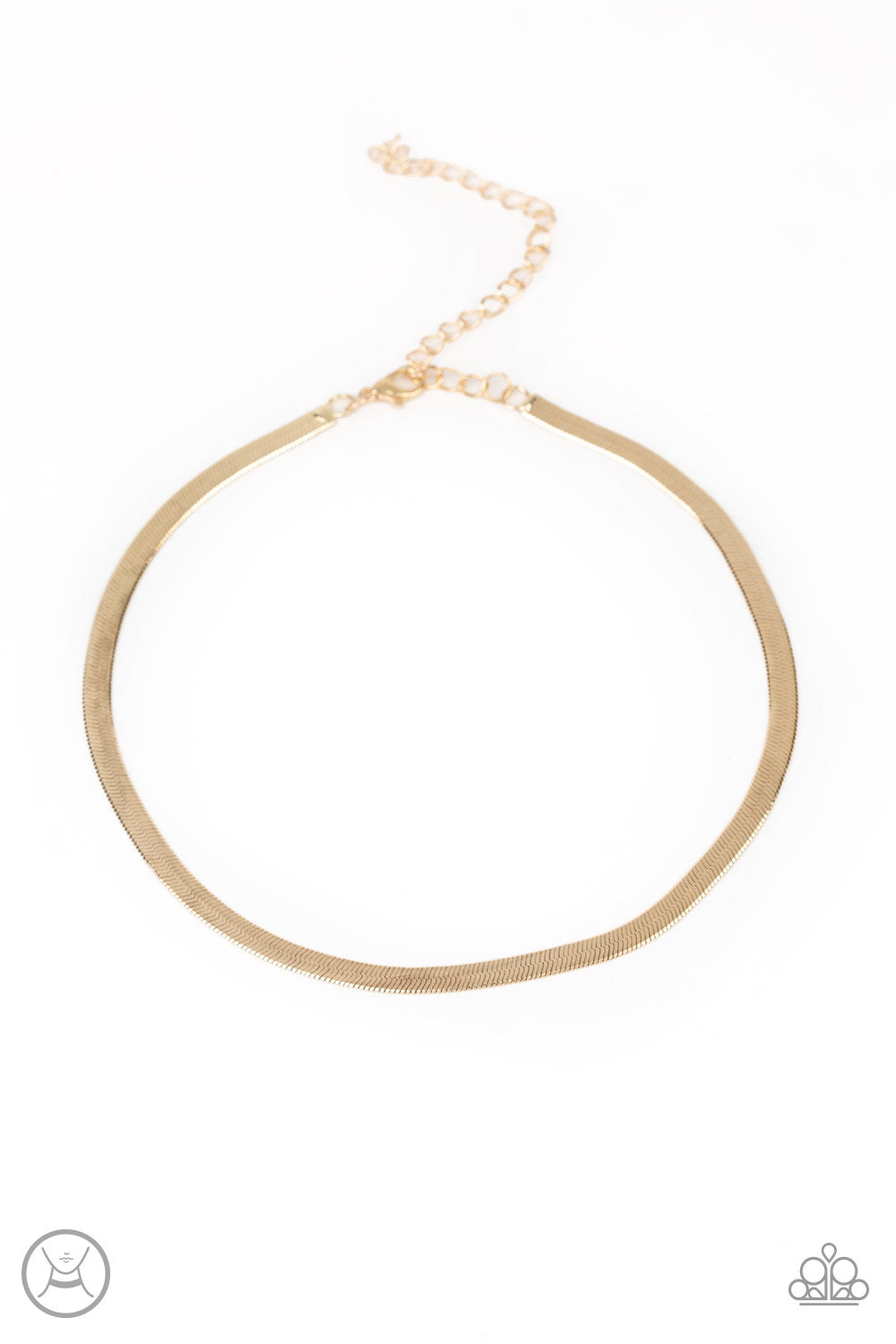 Serpentine Sheen Choker Gold Necklace