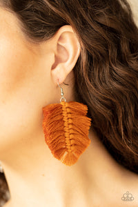 Knotted Native Brown Earring