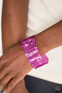 Retro Ruffle Purple Bracelet