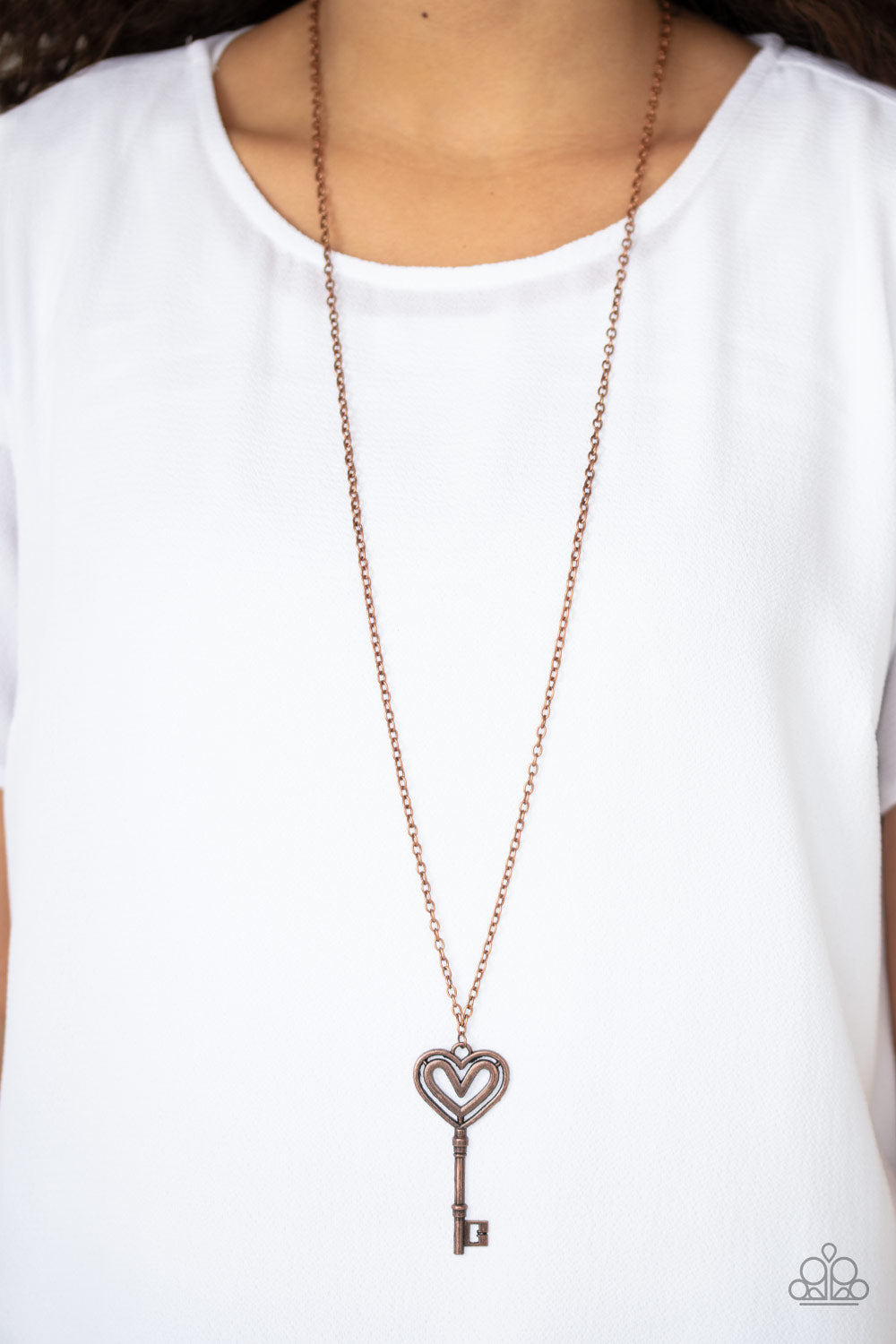 Unlock My Heart Copper Necklace