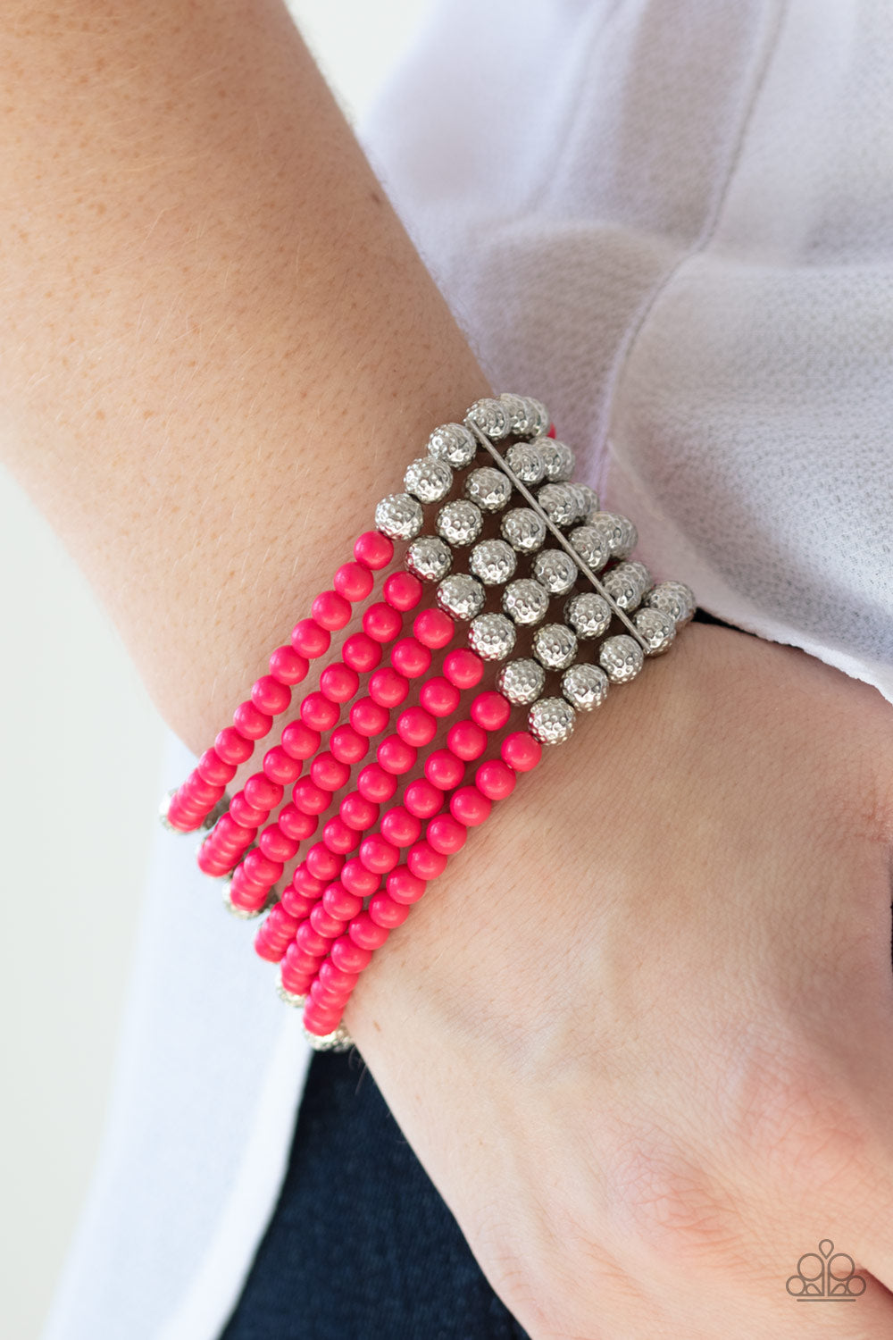 LAYER It On Thick Pink Bracelet