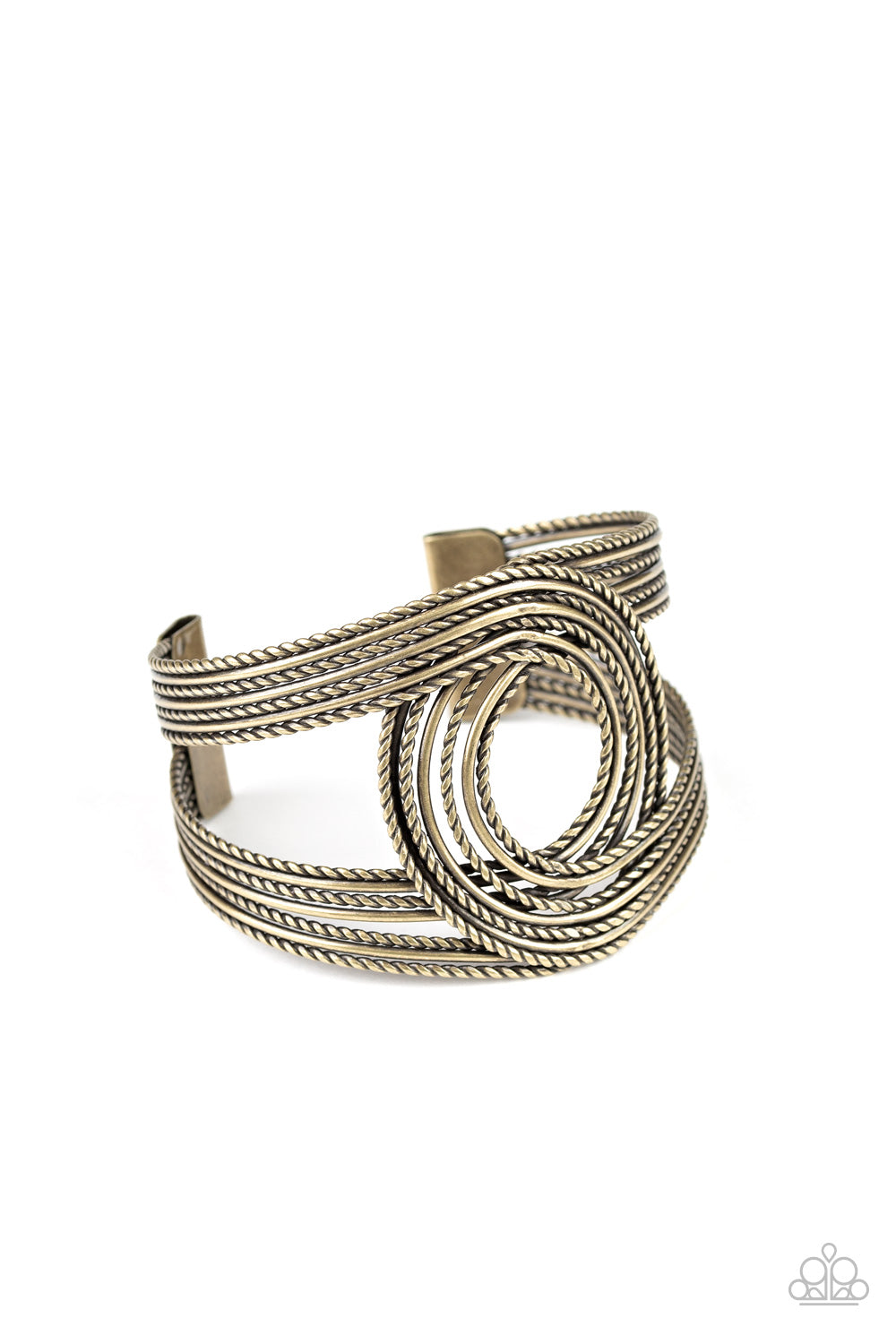 Rustic Coils Brass Bracelet