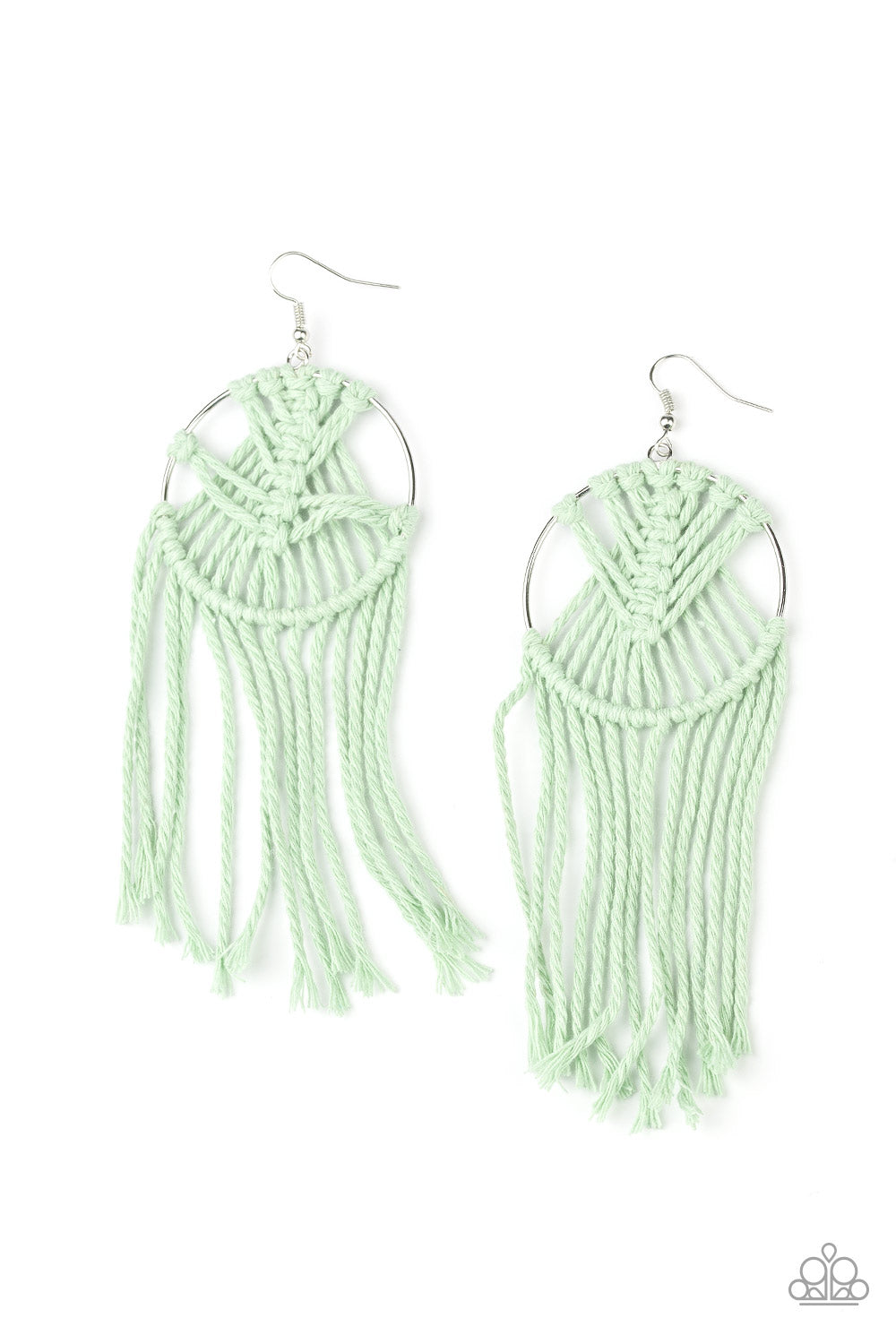 MACRAME, Myself, and I Green Earring